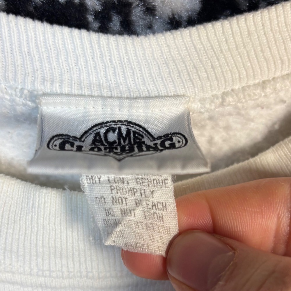 Vintage ACME Looney Tunes Save The Planet Earth Day Crewneck Size M - Picture 2 of 6